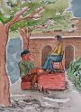 Schuhputzer in Pazcuaro, Aquarell, 17x24